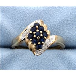 Sapphire & Diamond 14k Yellow Gold Ring