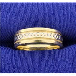 Engraved 14k 6mm Wedding Band