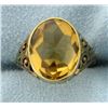 5ct Vintage Citrine Pinky Ring
