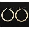 Image 1 : White Gold Hoop Earrings