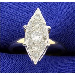 3/4ct Total Weight Vintage Diamond Ring