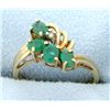 Image 1 : Natural Emerald & Diamond Ring