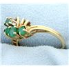 Image 2 : Natural Emerald & Diamond Ring