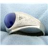 Image 2 : Men's Star Sapphire and Diamond Ring
