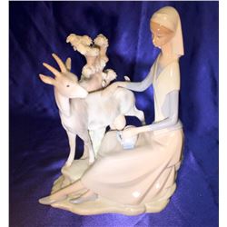 Lladro Figurine  Shepherdess with Goat  #4570