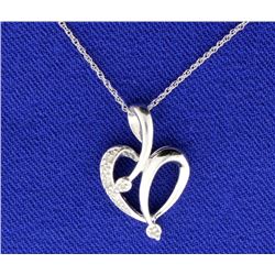 Diamond Heart pendant with chain