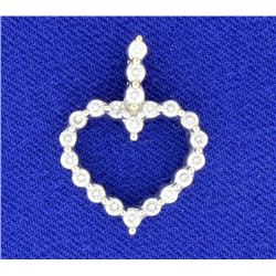 18k Diamond Heart Pendant