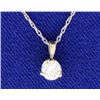 Image 1 : 1/3 Carat Diamond Pendant with Chain