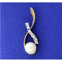 Diamond & Pearl Pendant