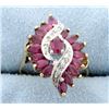 Image 1 : Rubellite Tourmaline & Diamond Ring