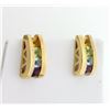 Image 1 : Multi-Color Gemstone Earrings