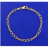 Image 1 : Italian Made 18K Figaro Bracelet