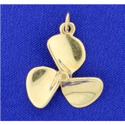 14K Boat Propeller Pendant