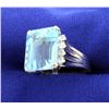 Image 2 : 10ct Aquamarine and Diamond Ring