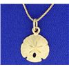 14K Sand Dollar Necklace