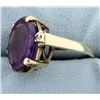 Image 2 : Amethyst Cameo and Diamond Signet Ring