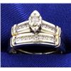 Image 1 : Vintage Diamond Engagement Ring & Wedding Band Set