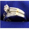Image 2 : Vintage Diamond Engagement Ring & Wedding Band Set