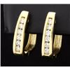 Image 1 : .6ct TW Diamond Hoop Earrings