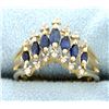 Image 1 : Sapphire & Diamond Ring