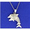Image 1 : Diamond Dolphin Pendant and Chain