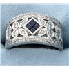 Image 1 : Diamond & Sapphire Ring