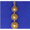 Image 1 : Antique Drop Down Diamond Pendant