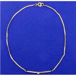 9 5/8 Inch Diamond Anklet