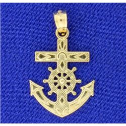 Anchor & Ship Wheel Pendant