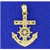 Image 1 : Anchor & Ship Wheel Pendant