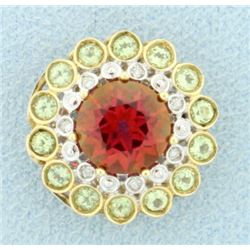 Ruby Circle Pendant