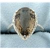 Image 1 : Large Smokey Quartz Ring with Diamonds