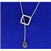 Image 1 : Citrine Lariat Diamond Necklace