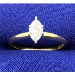 1/2 Carat Marquise Diamond Solitaire Ring