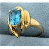Image 2 : Swiss Blue Topaz and Diamond 14k Ring