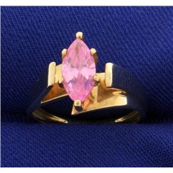 Brilliant Pink Topaz Ring