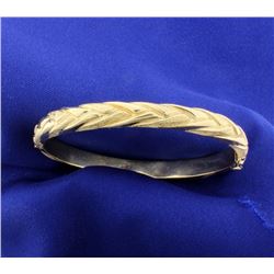 14K Hinged Bangle Bracelet