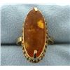 Image 1 : Large Amber Gemstone Ring