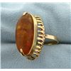 Image 2 : Large Amber Gemstone Ring