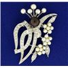 Image 1 : Vintage Pearl and Diamond Pin or Brooch