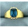Image 1 : London Blue Topaz and Diamond Ring