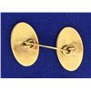 Image 2 : Oval 18k Gold Cuff Links