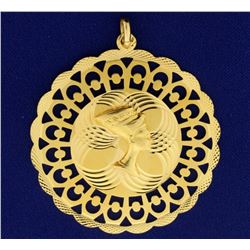 Nefertiti Egyptian Queen Pendant in 18k Gold