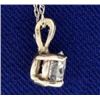 Image 2 : .6ct Diamond Pendant with Chain