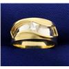 Image 1 : Unique Designer 1/3ct Princess Cut Solitaire Diamond Ring in 14k Gold