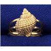 Image 1 : Conch Seashell 14k Gold Ring