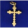 Image 2 : Seed Pearl Cross Pendant in Yellow Gold