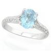 Baby Swiss Blue Topaz Cathedral Sterling Silver Ring