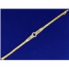Image 1 : Italian Made Sapphire and Diamond Designer Bracelet in 14k Gold