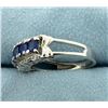 Image 2 : Sapphire and Diamond Ring in 14k White Gold